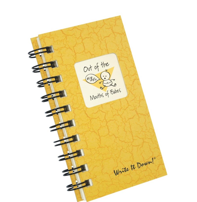 Write it Down series by Journals Unlimited, Guided Journal, Out of the Mouths of Babes Journal, Mini-Size 3â€x5.5â€, Yellow Hard Cover, Made in USA - Image 2